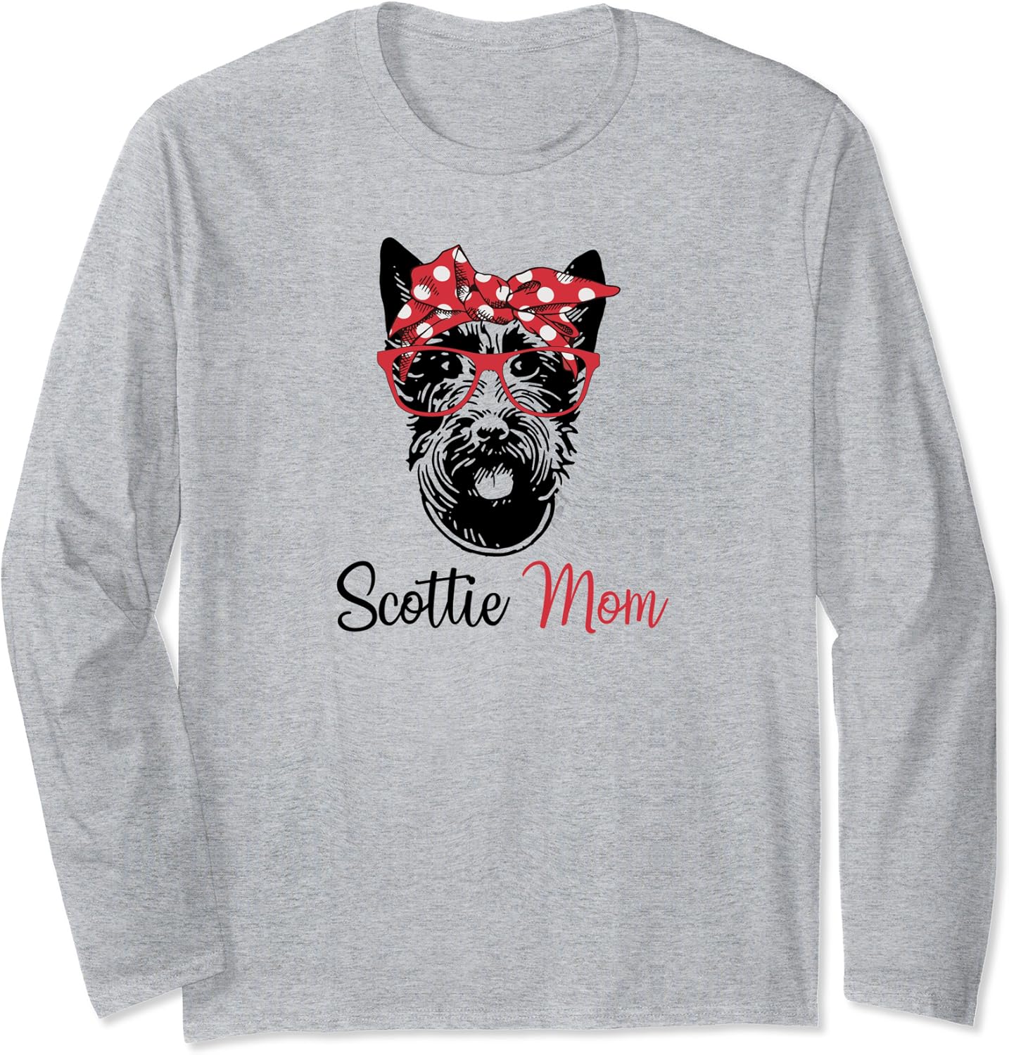 Scottie Dog Long Sleeve TShirt Clothing